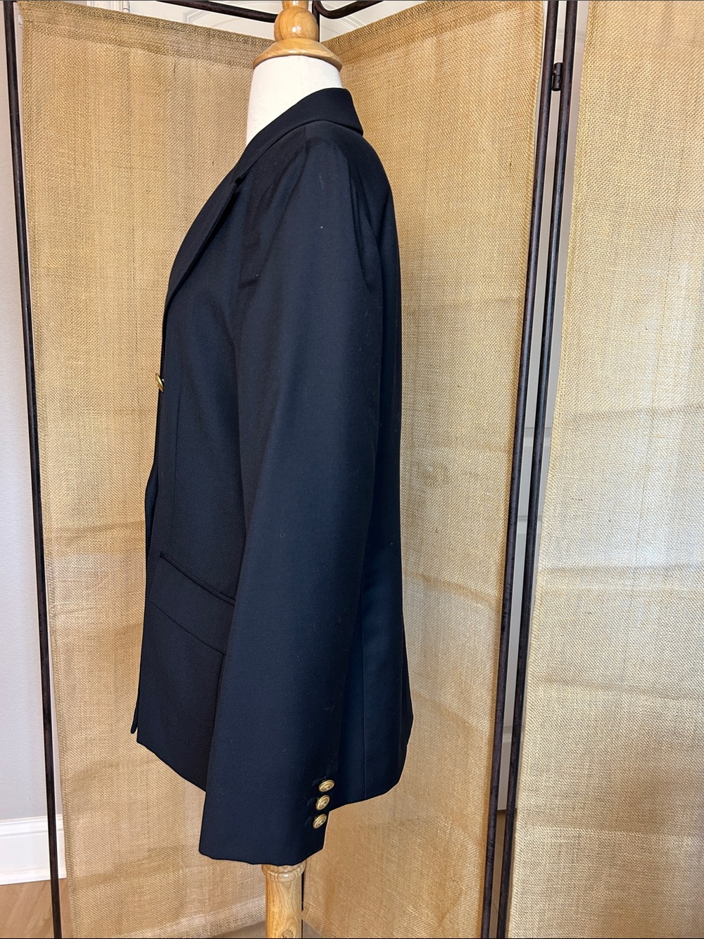 Vintage Brooks Brothers Preppy Wool double breasted blazer Navy women’s 12 - Picture 5 of 16